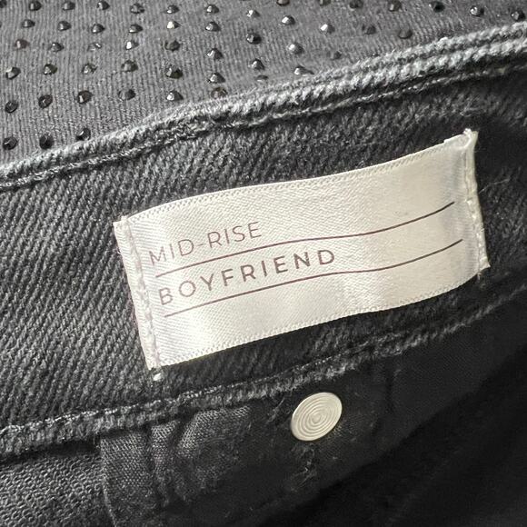 Lane Bryant Black Denim Rhinestone Embellished Jeans Plus Size 18 - Picture 5 of 12